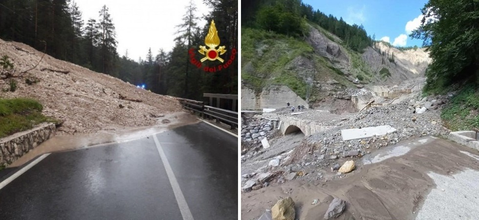 Violento nubifragio, dopo le frane ancora disagi su alcune strade in Veneto
